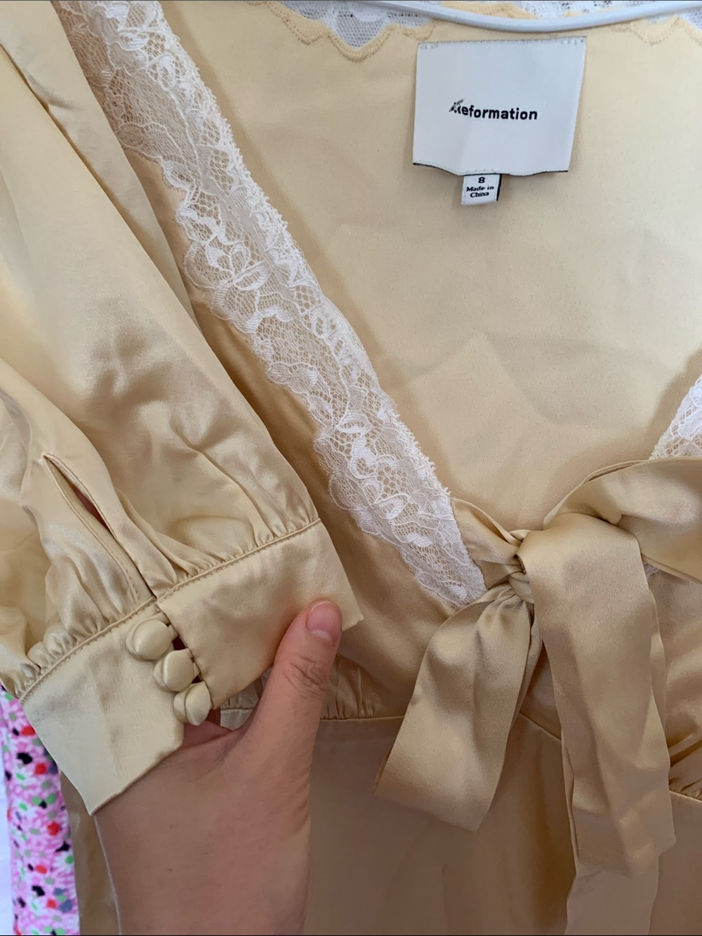 NWOT Reformation 100% Silk Dress - Picture 4 of 6